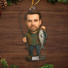 Custom Photo Acrylic Ornament - Personalized Christmas Birthday Fishing Gifts For Fisherman - Fishing Never Gets Old
