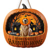 Custom Wood Sign - Personalized Halloween Birthday Gifts For Dog Cat Lovers, Dog Dad And Mom, Cat Owners - Spooky Vibes, Furry Tribe