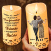 Custom LED Candle - Personalized Christmas Best Friend Birthday Gifts For Women, Besties, Sisters, BFF - Side By Side, Heart To Heart