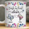 Custom Long Distance Mug - Personalized Best Friend Birthday Gifts For Women, Besties, Sisters, BFF - Distance Means Nothing Between Friends