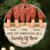 Custom Circle Glass Ornament - Personalized Christmas Birthday Gifts For Mom, Dad, Kids - Together We Shine
