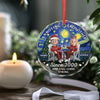 Custom Circle Glass Ornament - Personalized Anniversary Christmas Wedding Gifts For Husband And Wife, Him And Her - Annoying You Forever
