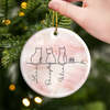 Custom Ceramic Ornament - Personalized Christmas Memorial Sympathy Gifts For Cats - Feline Family Forever