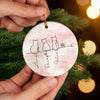 Custom Ceramic Ornament - Personalized Christmas Memorial Sympathy Gifts For Cats - Feline Family Forever