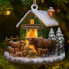 Custom Wood Ornament - Personalized Christmas Birthday Gifts For Women, Men - Cow Farm