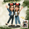 Custom Photo Acrylic Ornament - Personalized Christmas Birthday Gifts For Best Friends, Family, Coworker, Work Bestie, Husband And Wife, Dog Cat Lovers - Minnie Mood Forever