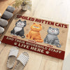 Custom Home Decor Decorative Mat - Personalized Birthday Gifts For Cat Lovers, Cat Mom And Dad - Welcome To The Cat Kingdom