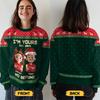 Custom Unisex Ugly Sweatshirt - Personalized Anniversary Christmas Wedding Gifts For Husband And Wife, Him And Her - Forever Festive, Forever Us