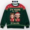 Custom Unisex Ugly Sweatshirt - Personalized Anniversary Christmas Wedding Gifts For Husband And Wife, Him And Her - Forever Festive, Forever Us