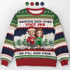 Custom Unisex Ugly Sweatshirt - Personalized Anniversary Christmas Wedding Gifts For Husband And Wife, Him And Her - Merry Fights, Happy Nights