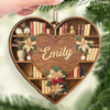 Custom Wood Ornament - Personalized Christmas Bookish Gifts For Book Lovers, Bookworms, Readers - The Shelf Life Of Love