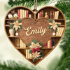Custom Wood Ornament - Personalized Christmas Bookish Gifts For Book Lovers, Bookworms, Readers - The Shelf Life Of Love