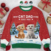 Custom Unisex Ugly Sweatshirt - Personalized Christmas Birthday Gifts For Cat Lovers, Cat Mom And Dad - Ho Ho Hold My Catnip