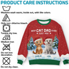 Custom Unisex Ugly Sweatshirt - Personalized Christmas Birthday Gifts For Cat Lovers, Cat Mom And Dad - Ho Ho Hold My Catnip