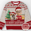 Custom Unisex Ugly Sweatshirt - Personalized Christmas Birthday Gifts For Dog Lovers, Dog Dad And Mom - Santa Paws Is Coming To Town