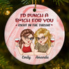 Custom Ceramic Ornament - Personalized Best Friend Christmas Birthday Gifts For Women, Besties, Sisters, BFF - Unfiltered And Unbothered