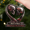 Custom Acrylic Ornament - Personalized Anniversary Christmas Wedding Gifts For Husband And Wife, Him And Her - Our Love Story Never Dies