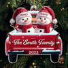Custom Acrylic Ornament - Personalized Christmas Birthday Gifts For Mom, Dad, Kids - Family Sleigh Vibes
