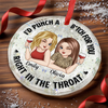 Custom Circle Glass Ornament - Personalized Best Friend Christmas Birthday Gifts For Women, Besties, Sisters, BFF - Life Is Sweeter With You