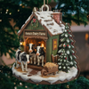 Custom Wood Ornament - Personalized Christmas Birthday Gifts For Women, Men - Moo Love, Moo Christmas