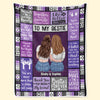 Custom Blanket - Personalized Best Friend Christmas Birthday Gifts For Women, Besties, Sisters, BFF - Always Better With My BFF