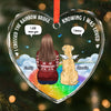 Custom Heart Glass Ornament - Personalized Pet Christmas Memorial Sympathy Gifts For Dogs, Cats - In Loving Memory Of You