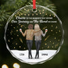 Custom Circle Glass Ornament - Personalized Best Friend Christmas Birthday Gifts For Women, Besties, Sisters, BFF - Best Days Shared With You