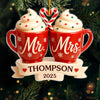 Custom Acrylic Ornament - Personalized Anniversary Christmas Wedding Gifts For Husband And Wife, Him And Her - Toasting Love This Christmas