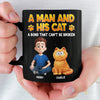 Custom Black Mug - Personalized Birthday Gifts For Cat Lovers, Cat Mom And Dad - Purrfect Bond, Purrfect Love