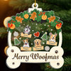 Custom 3 Layers Shaker Ornament - Personalized Christmas Birthday Gifts For Dog Lovers, Dog Dad And Mom - Woofing You A Merry Holiday