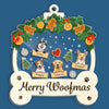 Custom 3 Layers Shaker Ornament - Personalized Christmas Birthday Gifts For Dog Lovers, Dog Dad And Mom - Woofing You A Merry Holiday
