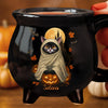 Custom 12oz Ceramic Cauldron Coffee Mug - Personalized Halloween Witchy Gifts For Besties, Sisters, BFF, Family, Yourself - Potion And Purrs