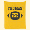 Custom American Football Blanket - Personalized Gift For Birthday, Football Football Lovers, NFL Fans, Sport Lovers, Senior Graduation Gift - Chasing Victory Under The Lights