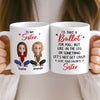 Custom Mug - Personalized Best Friend Birthday Gifts For Women, Besties, Sisters, BFF - Bestie Smiles Brighten Every Day