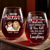 Custom Wine Glass - Personalized Best Friend Birthday Gifts For Women, Besties, Sisters, BFF - Forever My Drinking Buddy