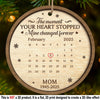 Custom Wood Ornament - Personalized Christmas Memorial Sympathy Gifts For Loss Of Mom, Dad - I’ll Hold You In My Heart Forever