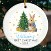 Custom Baby First Christmas Ceramic Ornament - Personalized Christmas Baby Shower, Gifts For New Moms, New Dads, New Parents - Little Blessings Shine This Christmas