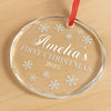 Custom Baby First Christmas Glass Ornament - Personalized Christmas Baby Shower, Gifts For New Moms, New Dads, New Parents - Little Star Shines Bright