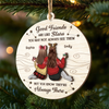 Custom Double Layer Wooden Ornament - Personalized Best Friend Christmas Birthday Gifts For Women, Besties, Sisters, BFF - Bestie Laughs Brighten Every Day