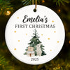 Custom Ceramic First Christmas Ornament - Personalized Christmas Baby Shower, Gifts For New Moms, New Dads, New Parents - All Is Bright With You