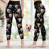 Custom Photo Women Leggings - Personalized Christmas Birthday Gifts For Dog Cat Lovers, Dog Dad And Mom, Cat Owners - Festive Fur Baby Glow