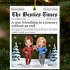 Custom Acrylic Ornament - Personalized Best Friend Christmas Birthday Gifts For Women, Besties, Sisters, BFF - Front Page Of My Heart