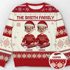 Custom Unisex Ugly Sweatshirt - Personalized Christmas Birthday Gifts For Family, Dog Cat Lovers - Santa’s Favorite Family