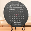 Custom Round Shaped Stone With Stand - Personalized Memorial Sympathy Gifts For Loss Of Mom, Dad - Gone Yet Always Near
