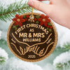 Custom Crochet Acrylic Ornament - Personalized Anniversary Christmas Wedding Gifts For Husband And Wife, Him And Her - From I Do To Merry