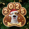 Custom Paw Acrylic Ornament - Personalized Christmas Birthday Gifts For Dog Lovers, Dog Dad And Mom - Santa’s Favorite Furball