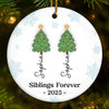 Custom Ceramic Ornament - Personalized Christmas Birthday Gifts For Brother, Sister - Magic Begins Under Here