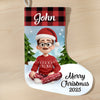 Custom Christmas Stocking - Personalized Christmas Birthday Gifts For Family, Dog Cat Lovers - Home Is Where The Stockings Hang