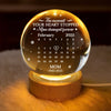 Custom Crystal Globe Lamp - Personalized Memorial Sympathy Gifts For Loss Of Mom, Dad - You Are My Light