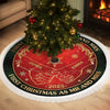 Custom First Christmas Tree Skirt - Personalized Anniversary Christmas Wedding Gifts For Husband And Wife, Him And Her - Warm Hearts One Winter Night
